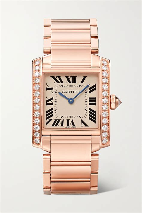 cartier tank francaise rose gold|cartier tank louis watch price.